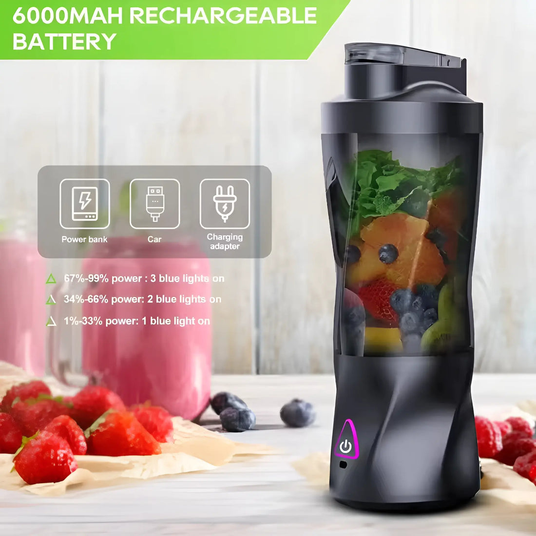Zyntriva™ Portable Blender — Powerful 22,000 RPM